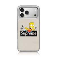Bart Simpson Itchy and Scratchy with Supreme logo Phone Case