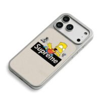 Bart Simpson Itchy and Scratchy with Supreme logo Phone Case