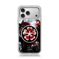 Black Clover five leaf clover red space nebula art Phone Case