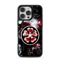 Black Clover five leaf clover red space nebula art Phone Case