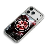 Black Clover five leaf clover red space nebula art Phone Case