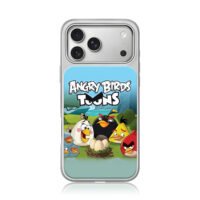Angry Birds Toons cartoon birds gathered around a bird nest on grass Phone Case
