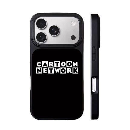 Cartoon Network block logo on black background Phone Case