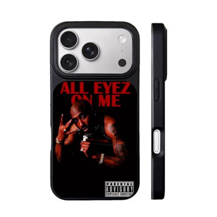 2Pac All Eyez On Me with parental advisory label Phone Case