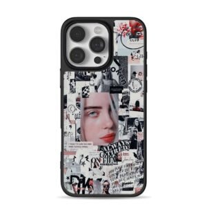 Billie Eilish vintage scrapbook collage Phone Case