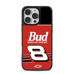 Bud King of Beers 8 Chevy red racing graphic Phone Case
