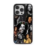 Bob Marley photo collage choc text reggae art Phone Case