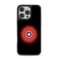 Captain America shield with star and red rings Phone Case