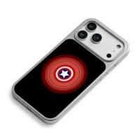 Captain America shield with star and red rings Phone Case