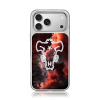 Black Clover Black Bulls logo on red cosmic nebula Phone Case