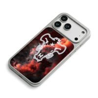 Black Clover Black Bulls logo on red cosmic nebula Phone Case