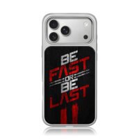 Be Fast Or Be Last distressed speed slogan on black Phone Case