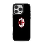 AC Milan football logo ACM 1899 red black badge Phone Case