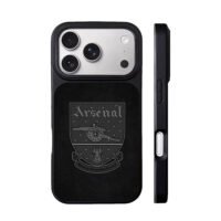 Arsenal FC retro heraldic shield with cannon and team motto Phone Case