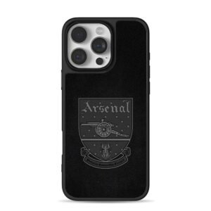 Arsenal FC retro heraldic shield with cannon and team motto Phone Case