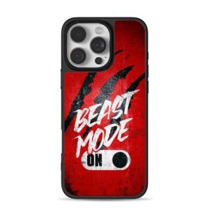 Beast Mode On claw scratch distressed red gym art Phone Case