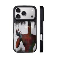 Chainsaw Man red tall demon holding small alien Phone Case