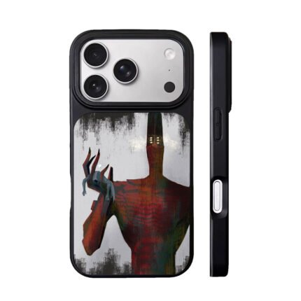 Chainsaw Man red tall demon holding small alien Phone Case