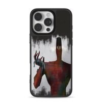 Chainsaw Man red tall demon holding small alien Phone Case