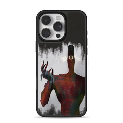 Chainsaw Man red tall demon holding small alien Phone Case