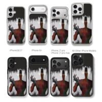 Chainsaw Man red tall demon holding small alien Phone Case