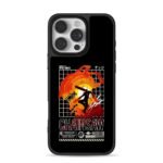 Chainsaw Man Denji silhouette fiery devil retro grid anime artwork Phone Case