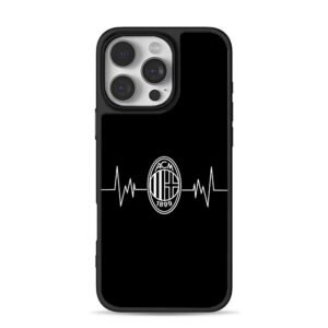 AC Milan 1899 logo with heartbeat line Phone Case