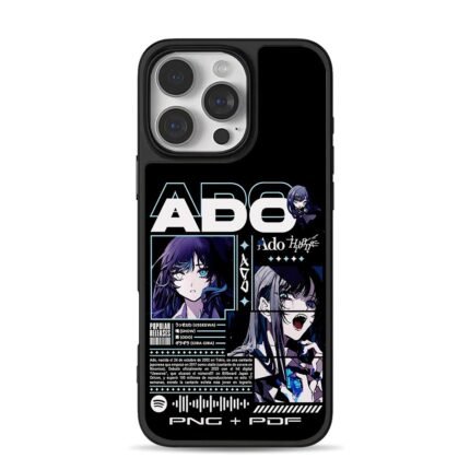 Ado anime singer goth girls graphic print Phone Case