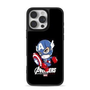 Chibi Captain America shield Avengers Marvel art Phone Case