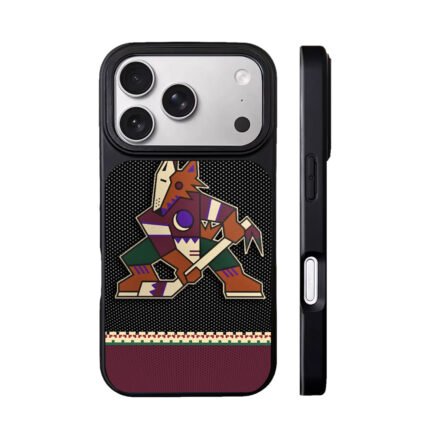 Arizona Coyotes coyote playing ice hockey mascot Phone Case