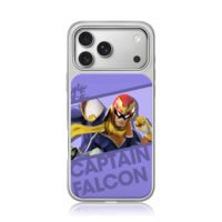Captain Falcon Super Smash Bros on purple backdrop Phone Case