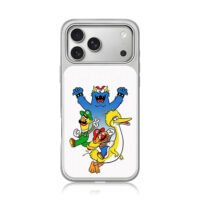 Bert Ernie Mario Big Bird Cookie Monster crossover art Phone Case