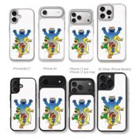 Bert Ernie Mario Big Bird Cookie Monster crossover art Phone Case