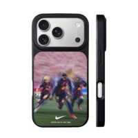 Barcelona footballers playing football match Nike Phone Case