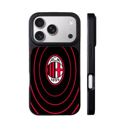 ACM Milan 1899 logo with red black concentric circles Phone Case