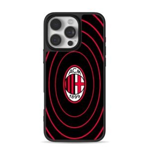 ACM Milan 1899 logo with red black concentric circles Phone Case