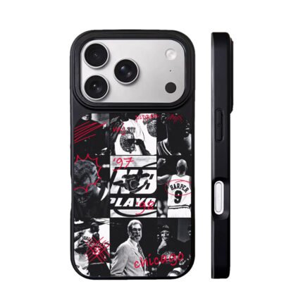 Chicago Bulls 97 98 playoff collage MJ Pippen Phil Phone Case
