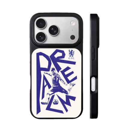 Chelsea CFC lion footballer kicking ball PREM Phone Case