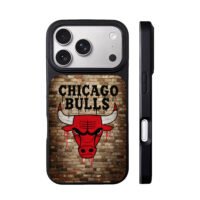 Chicago Bulls red bull head blood drips brick wall Phone Case