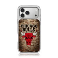 Chicago Bulls red bull head blood drips brick wall Phone Case