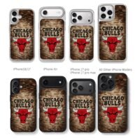Chicago Bulls red bull head blood drips brick wall Phone Case