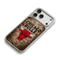 Chicago Bulls red bull head blood drips brick wall Phone Case