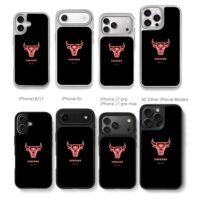 Chicago Bulls red neon logo Chicago text See red slogan Phone Case