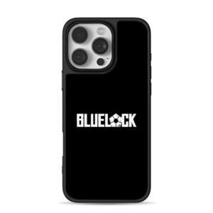 Blue Lock anime logo with soccer goal as the letter O Phone Case