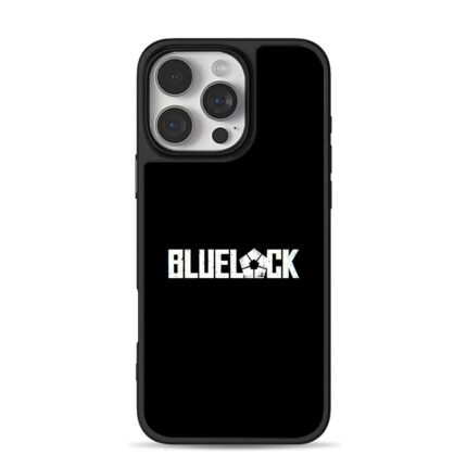 Blue Lock anime logo with soccer goal as the letter O Phone Case