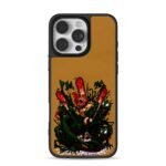Chainsaw Man vs Venom monsters on tan background Phone Case