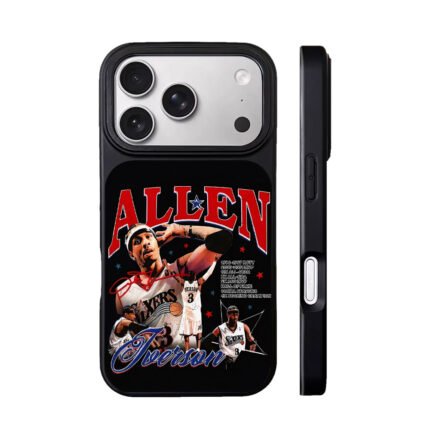 Allen Iverson Sixers NBA vintage basketball print Phone Case