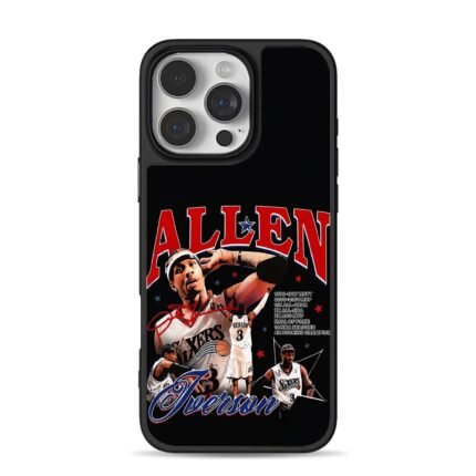 Allen Iverson Sixers NBA vintage basketball print Phone Case
