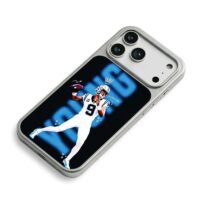 Carolina Panthers number 9 NFL QB throwing football with crown graphic Phone Case