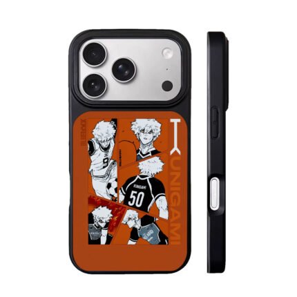 Blue Lock Kunigami soccer anime manga collage orange Phone Case